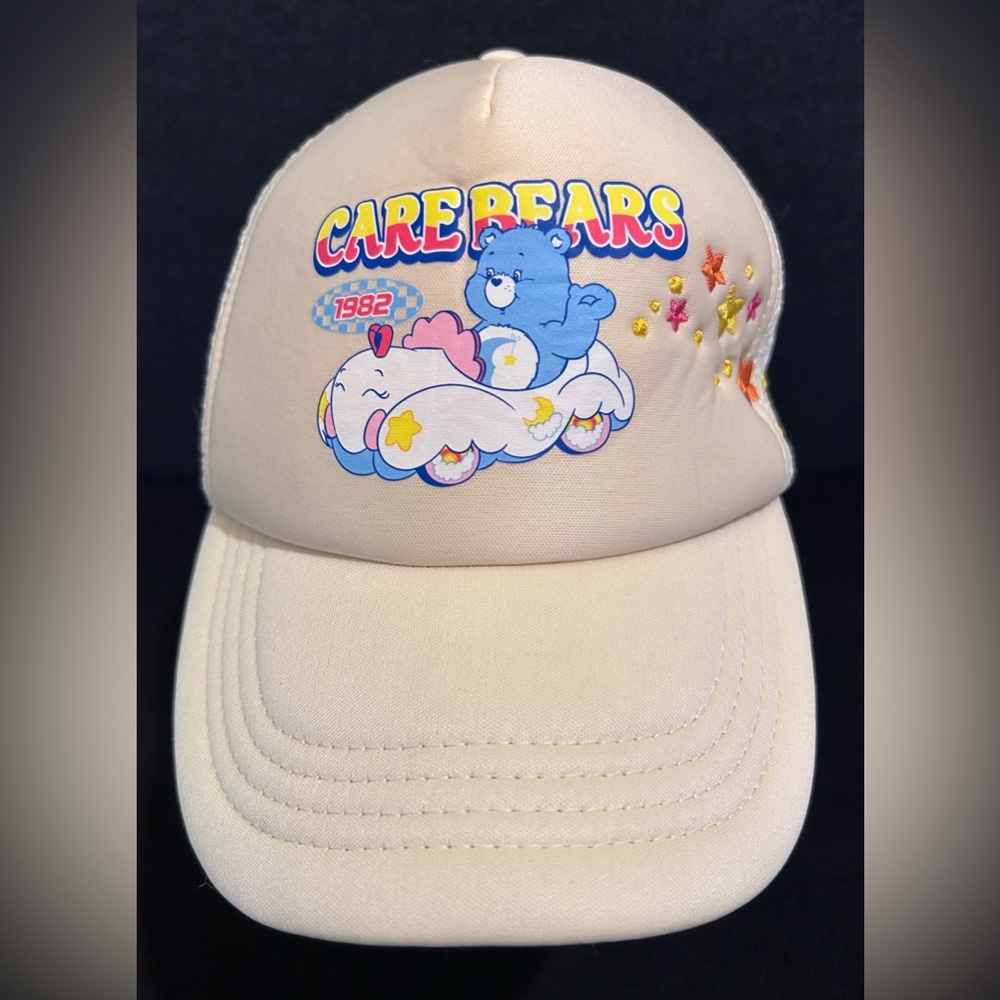 CARE BEARS Bedtime Bear Trucker Snapback Baseball Hat Cap Mesh & Foam
